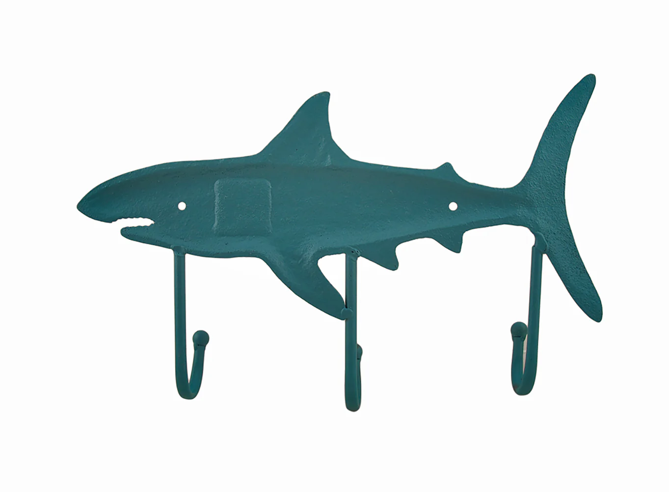 Cast Iron Shark Shaped Verdigris Decorative Wall Hook - Image 3
