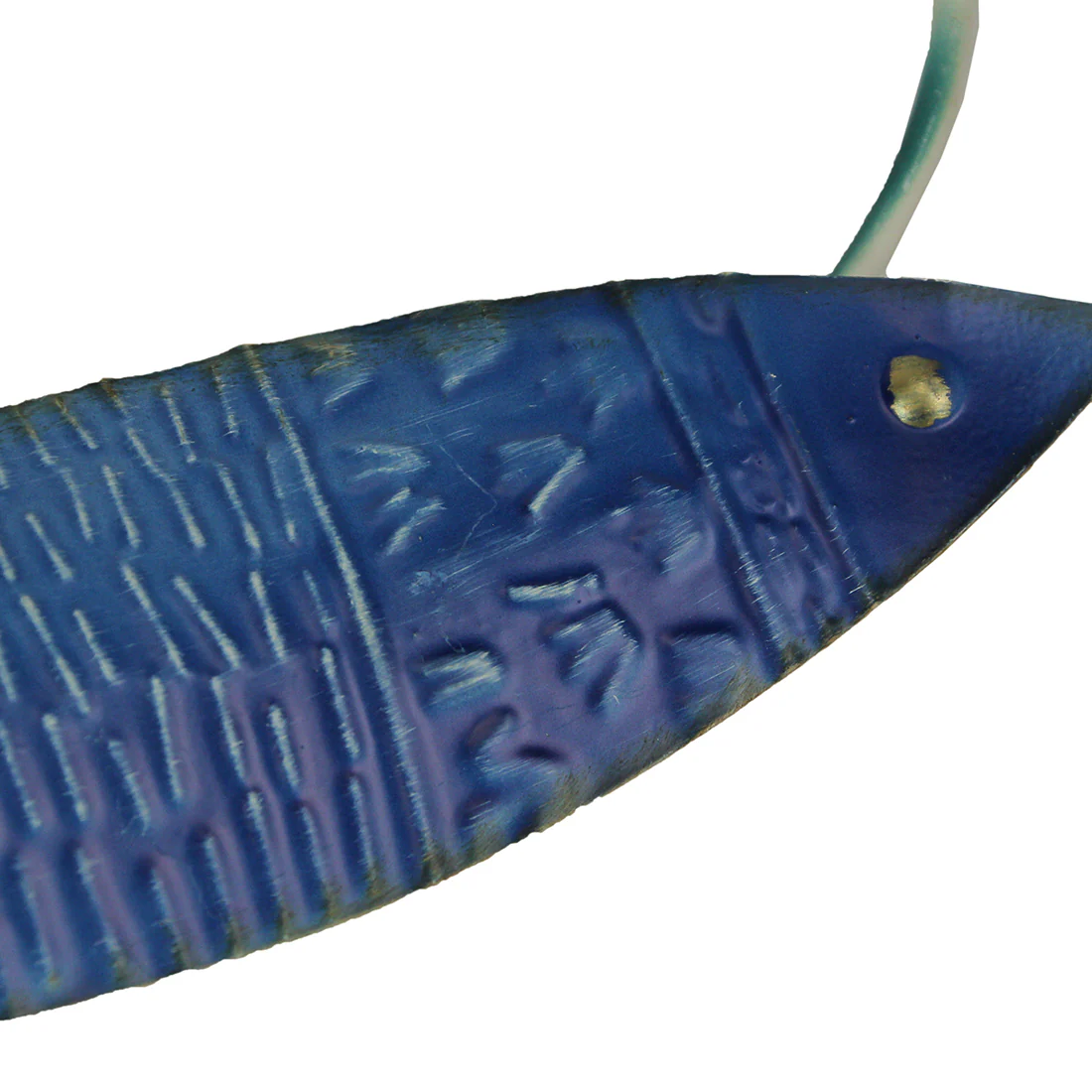 34 Inch Blue Metal School of Fish Coastal Wall Decor Sculpture Nautical Beach Home Art Abstract Decoration - Image 3