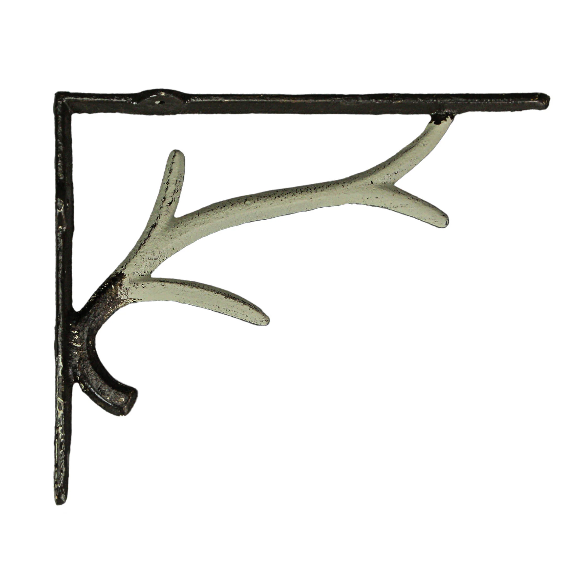 Set of 2 Cast Iron Deer Antler Decorative Shelf Brackets - Image 5