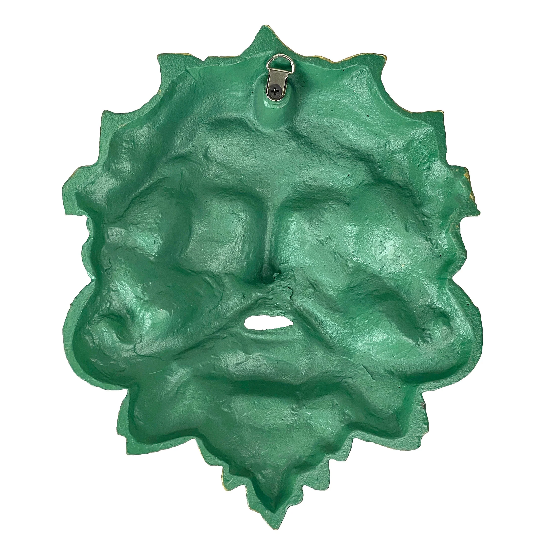 Cast Iron Celtic Green Man Wall Décor Art Hanging | Symbol of Nature's Rebirth and Growth | Indoor/Outdoor Use | Available in Bronze and Verdigris Green Finishes | 9.75" Tall - Image 20