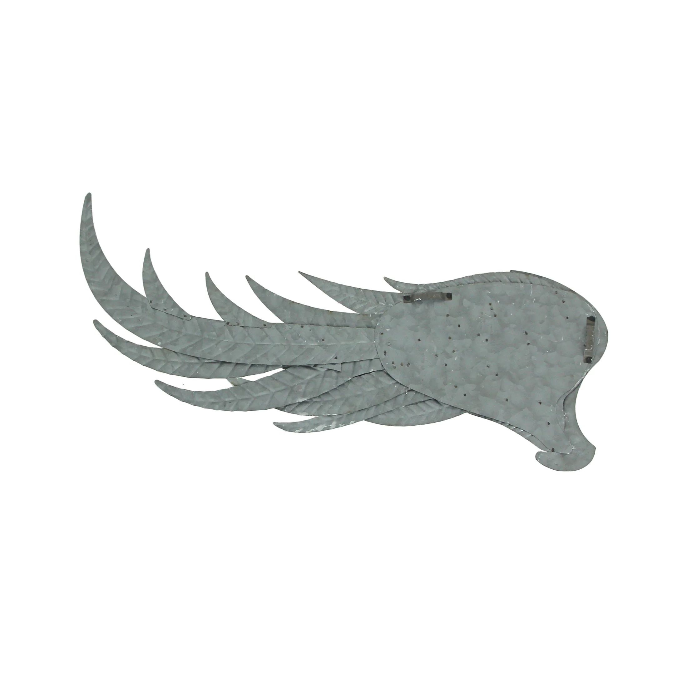 Pair of 2 Galvanized Metal Angel Wings Wall Art Indoor Outdoor Rustic Home Decor - Image 7