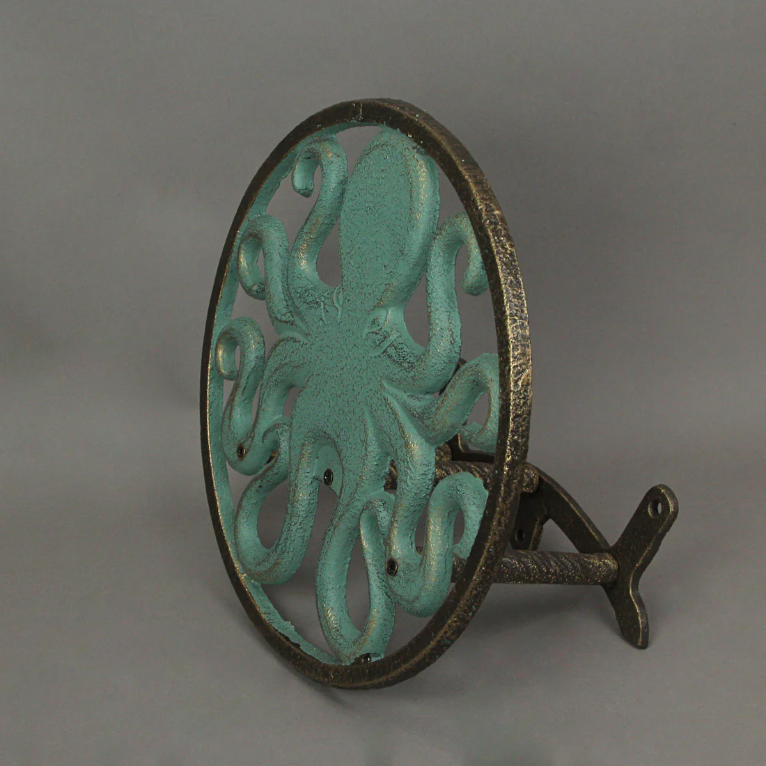 Cast Iron Octopus Decorative Wall Mounted Hanging Garden Hose Hanger Holder - Image 11