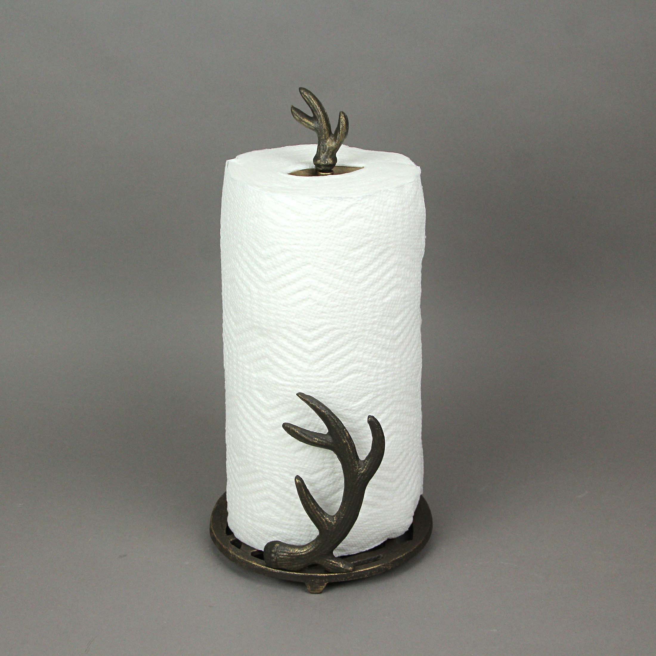 Cast Iron Antler Paper Towel Holder Countertop Deer Cabin Theme Kitchen Decor - Image 4