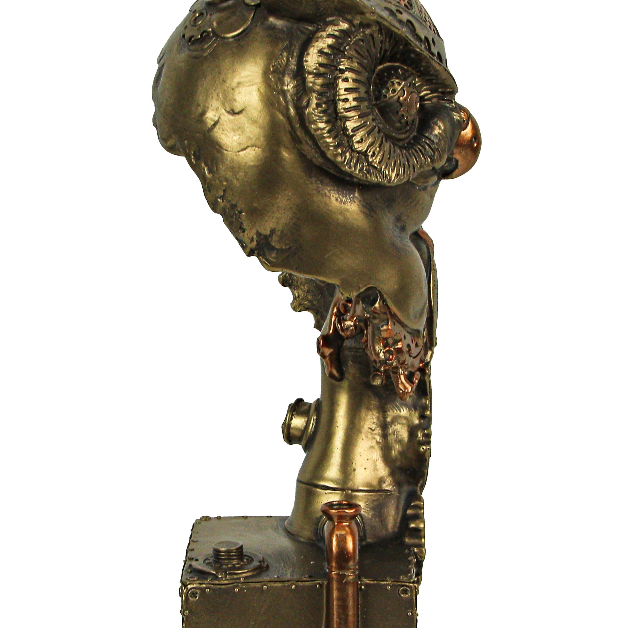 Resin Bronze Finish Steampunk Owl Sculpture Home Decor Statue Decorative Figurine - Image 4