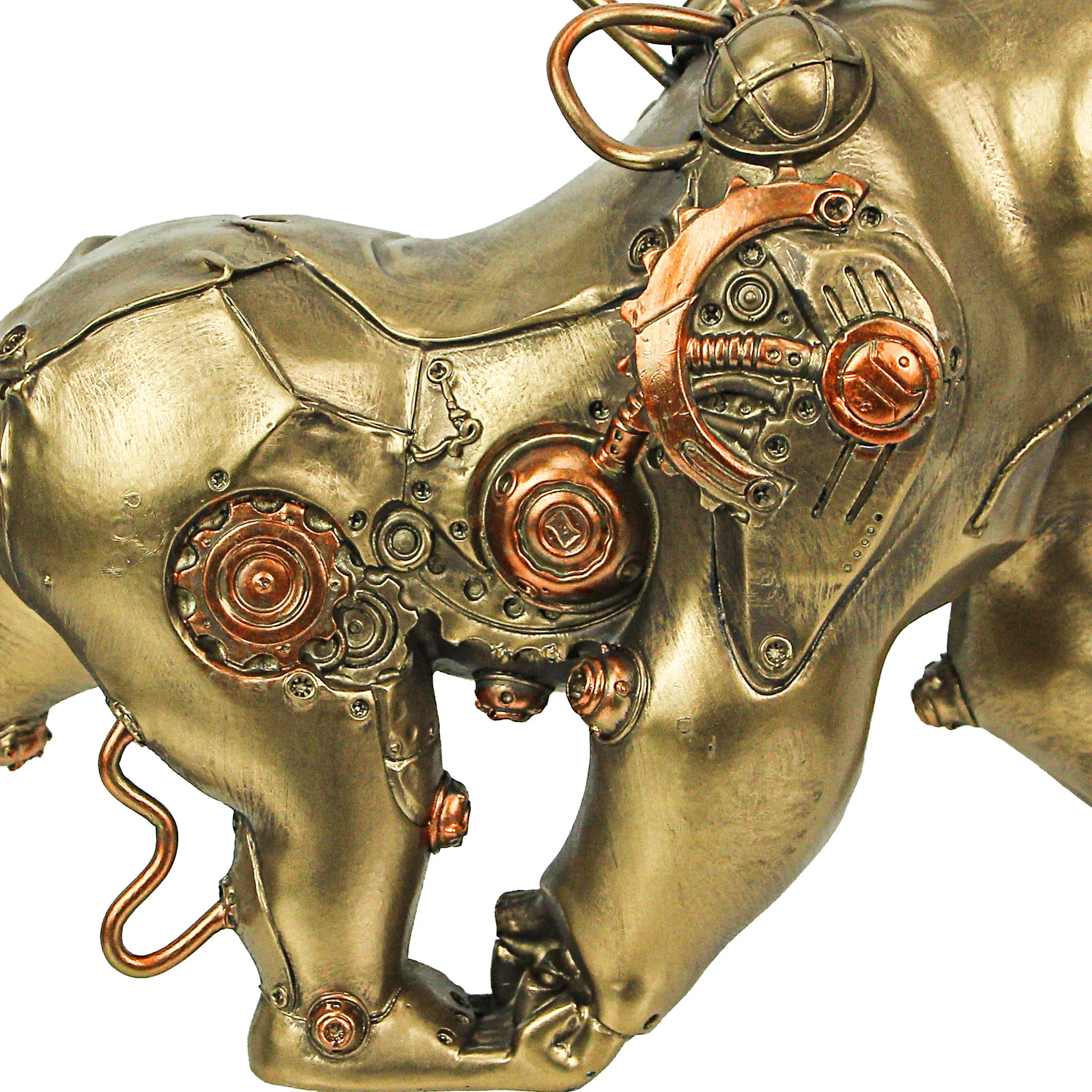 Resin Bronze Finish Steampunk Gorilla Sculpture Home Decor Statue Figurine Art - Image 4