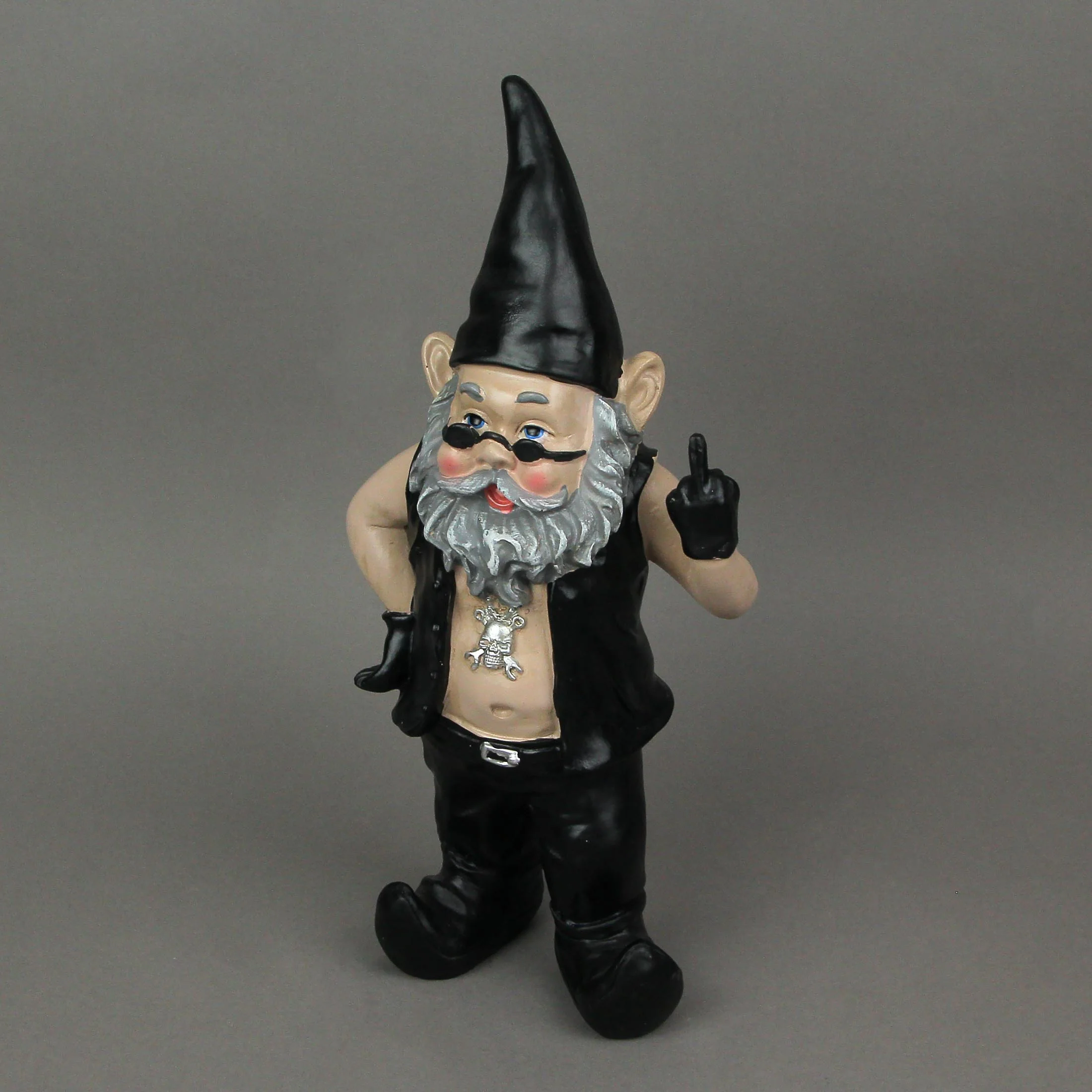 Gnoschitt The Naughty Biker Garden Gnome Lawn Decor 12 inch Statue Indoor Outdoor Figurine Decoration Funny Yard Art - Image 4