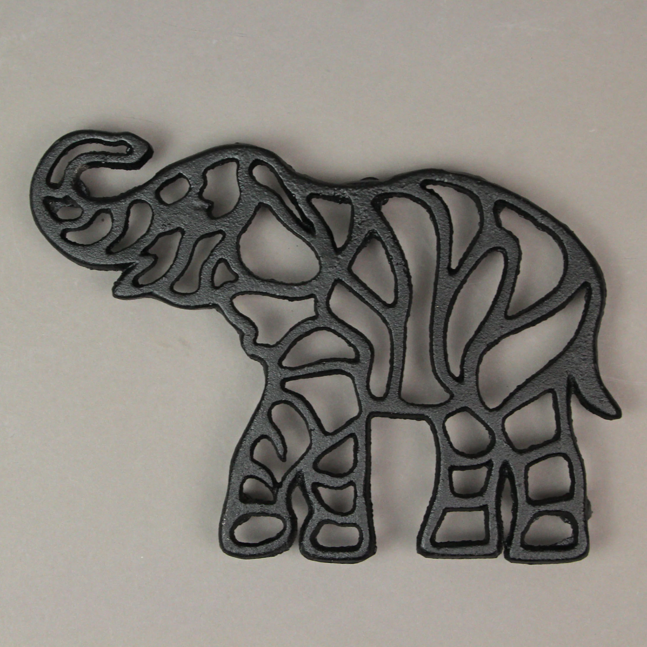 Set of 3 Black Cast Iron Safari Animal Kitchen Trivets Decorative Wall Hanging Art - Image 9