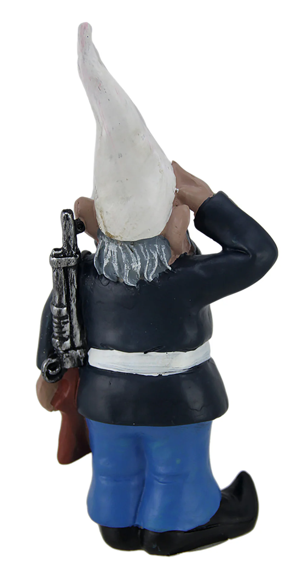 8 inch Dress Blues Bill Saluting U.S. Marine Military Garden and Shelf Gnome Statue Patriotic Decor - Image 8