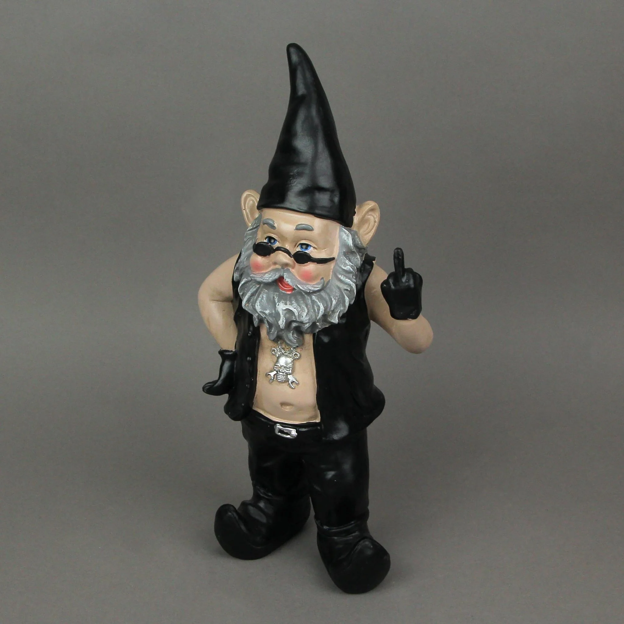 Gnoschitt The Naughty Biker Motorcycle Garden Gnome Unique Indoor Outdoor Decorative Statue 13 Inches Tall - Image 4