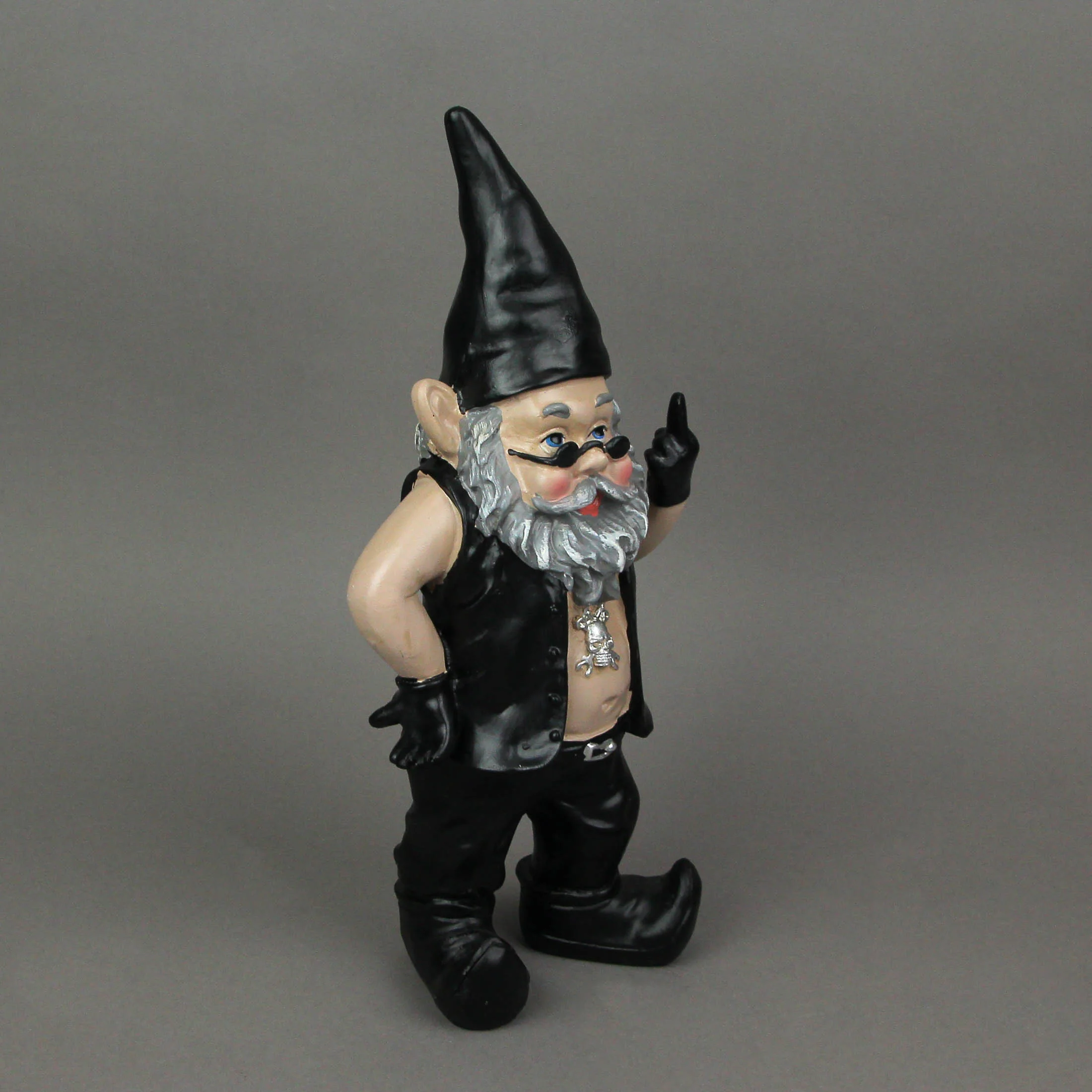 Gnoschitt The Naughty Biker Motorcycle Garden Gnome Unique Indoor Outdoor Decorative Statue 13 Inches Tall - Image 5